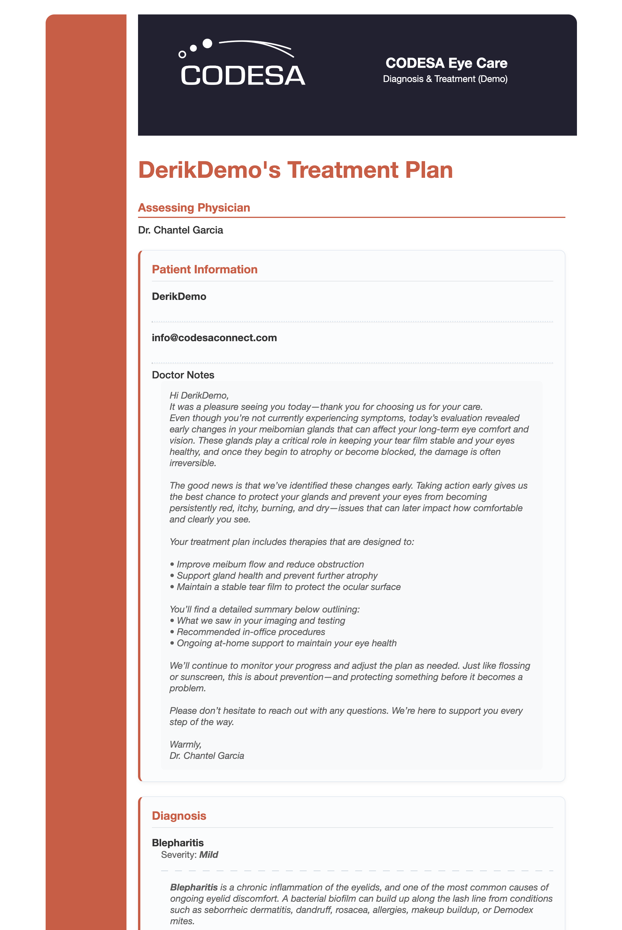 Treatment and diagnosis review form